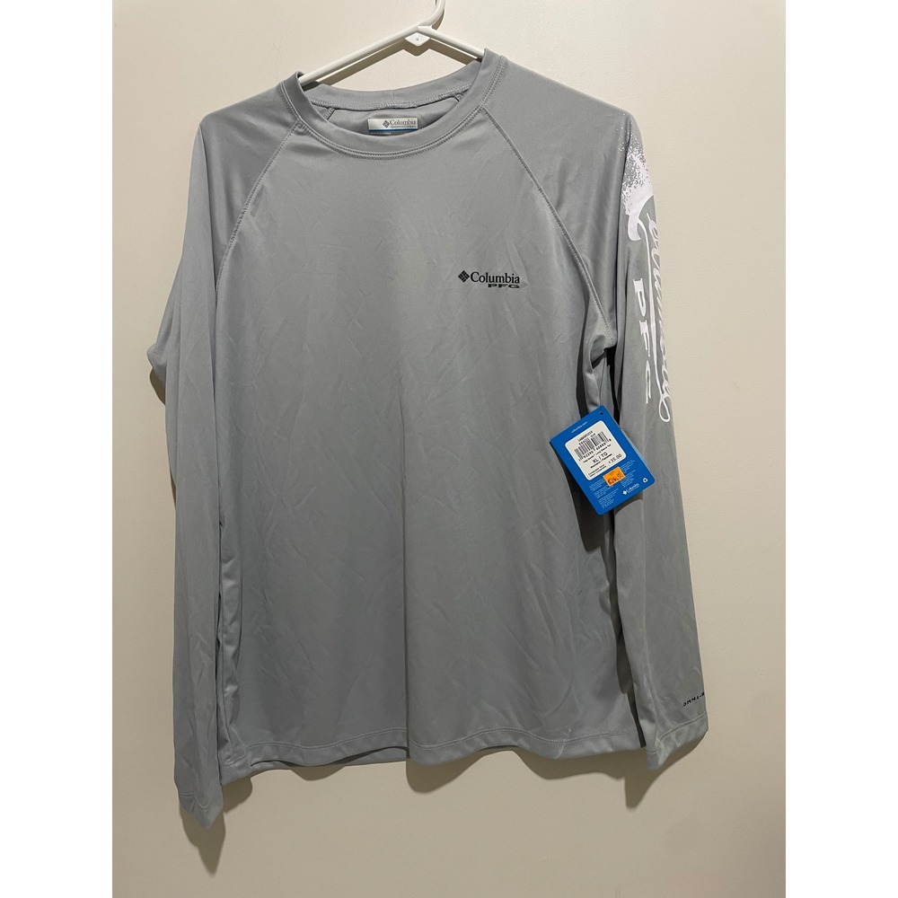 Columbia PFG Tidal Sands Womens XL Long Sleeve Tee Grey XK6222-019 NWT